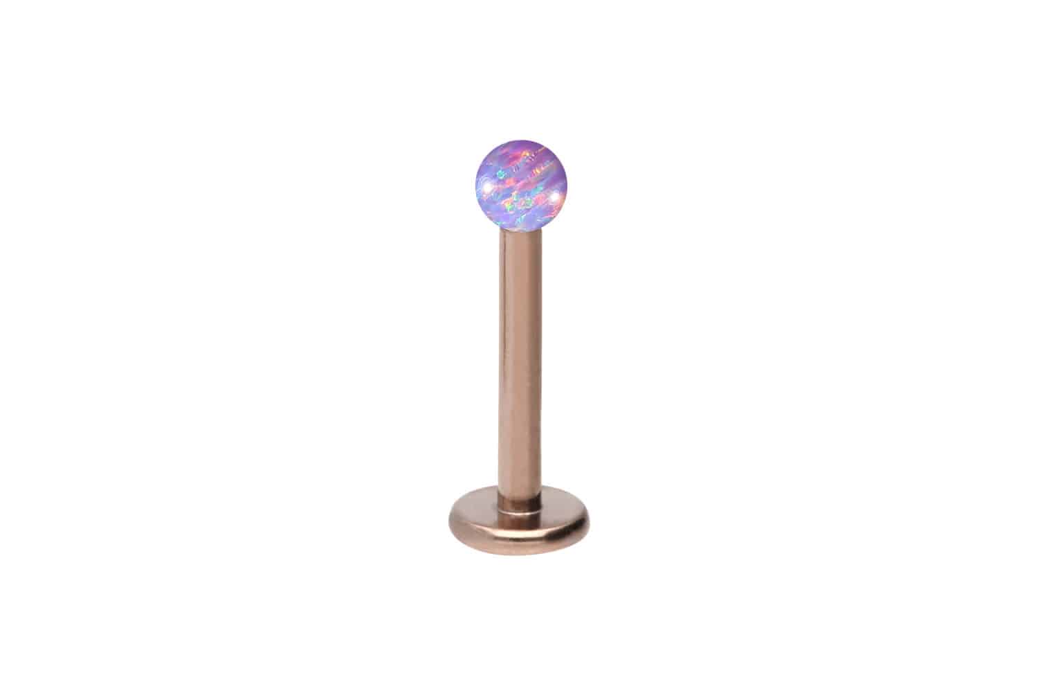 Chirurgenstahl Labret Piercing SYNTHETISCHER OPAL